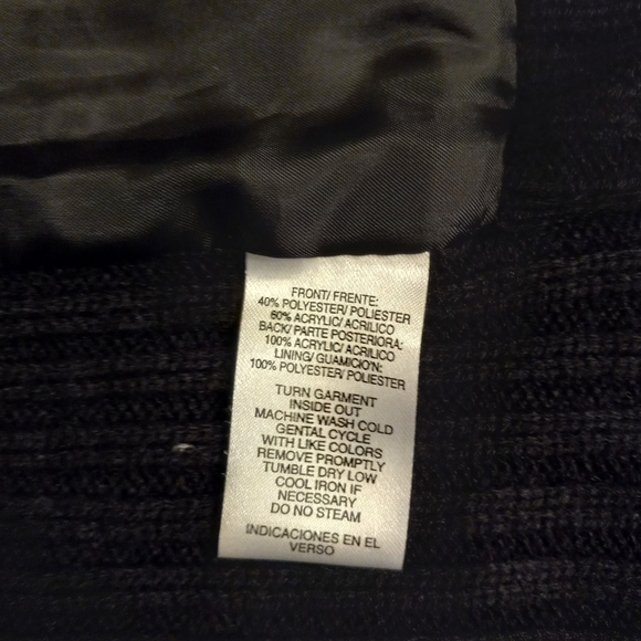 MERCER Street Studio Vest Faux Fur & Sweater Size Petite/PXL Full Zip ELEGANT - Picture 4 of 9